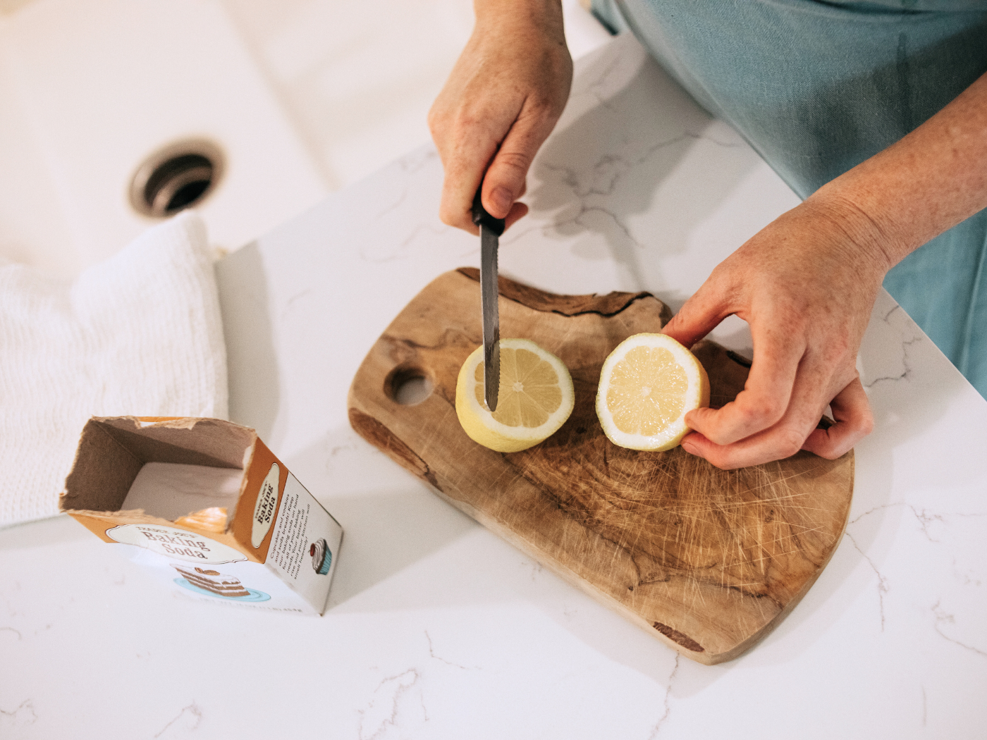 DIY Lemon & Tea Tree Sink Cleaner